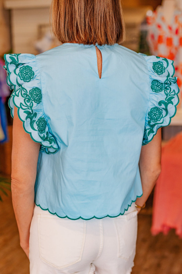 MAYA EMBROIDERED TOP