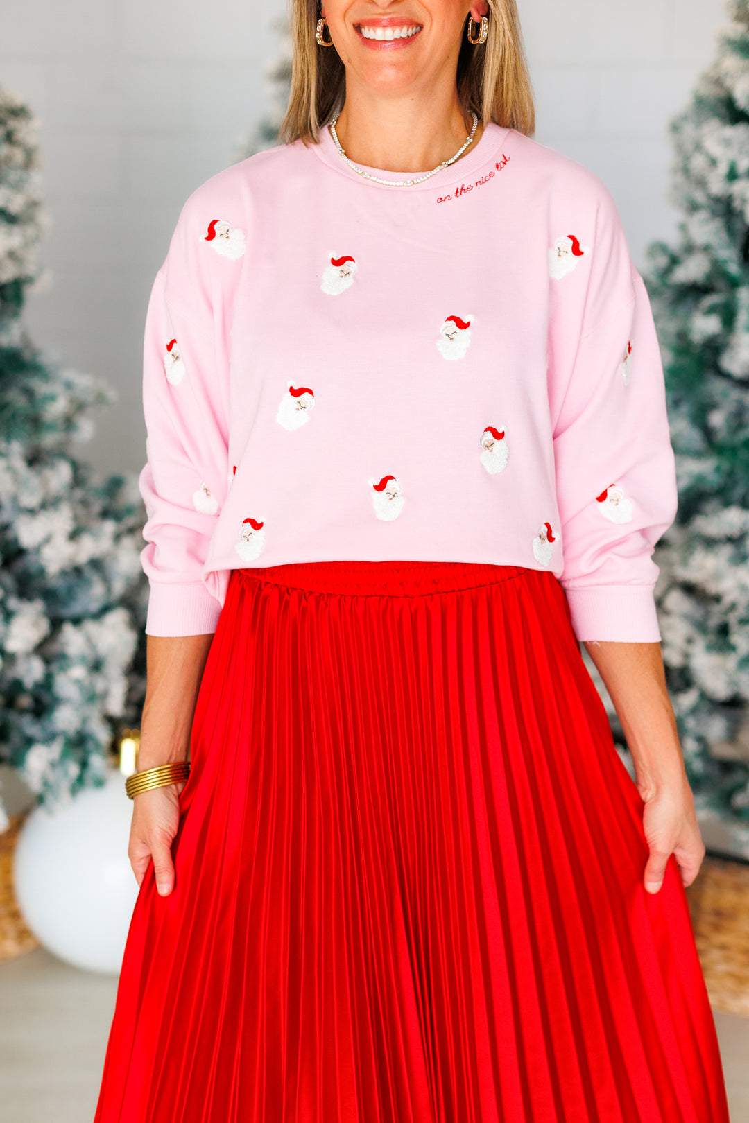 ON THE NICE LIST SMALL SANTAS SWEATSHIRT