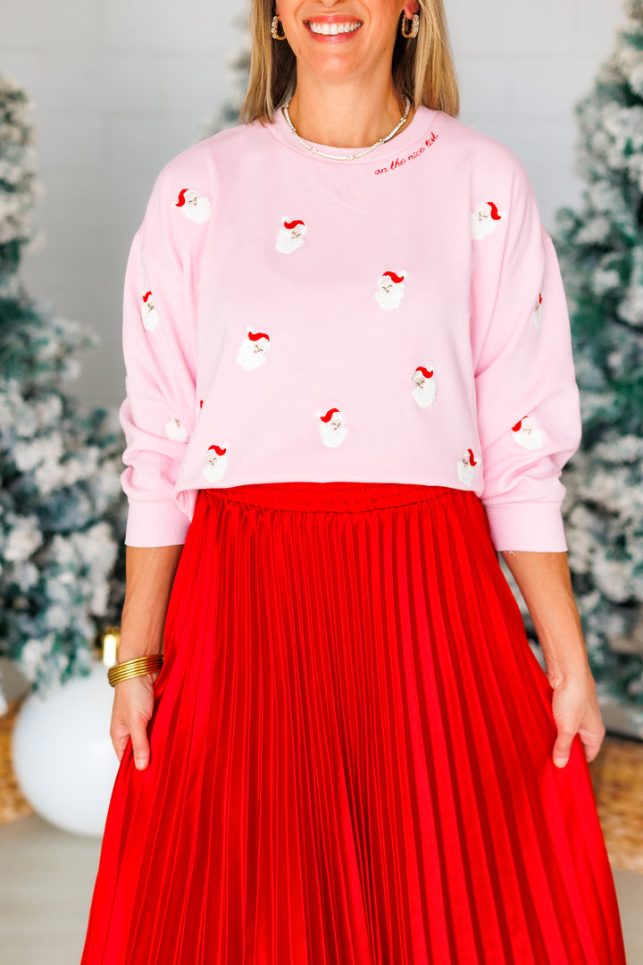 ON THE NICE LIST SMALL SANTAS SWEATSHIRT