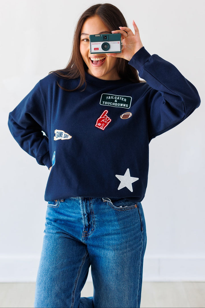 ZSUPPLY: ECLIPSE BOYFRIEND PATCH SWEATSHIRT