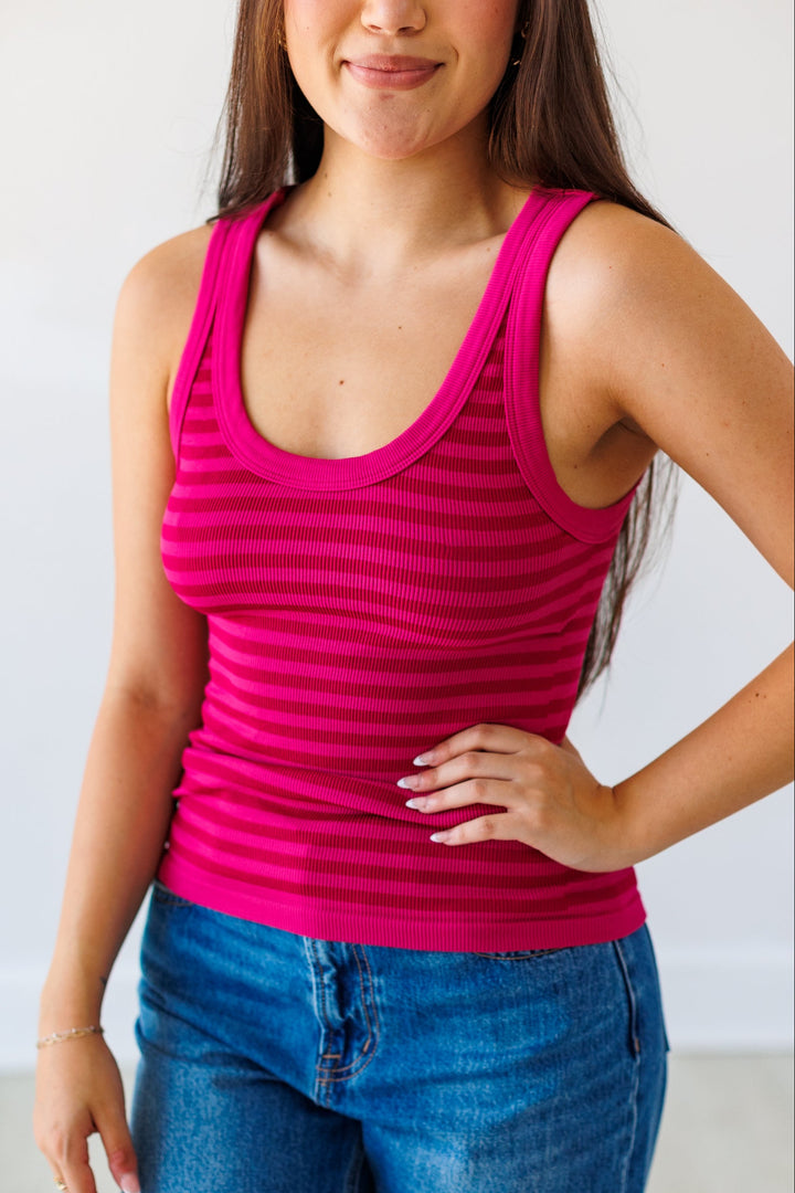 NIKIBIKI: REVERSIBLE STRIPED TANK TOP-FESTIVAL