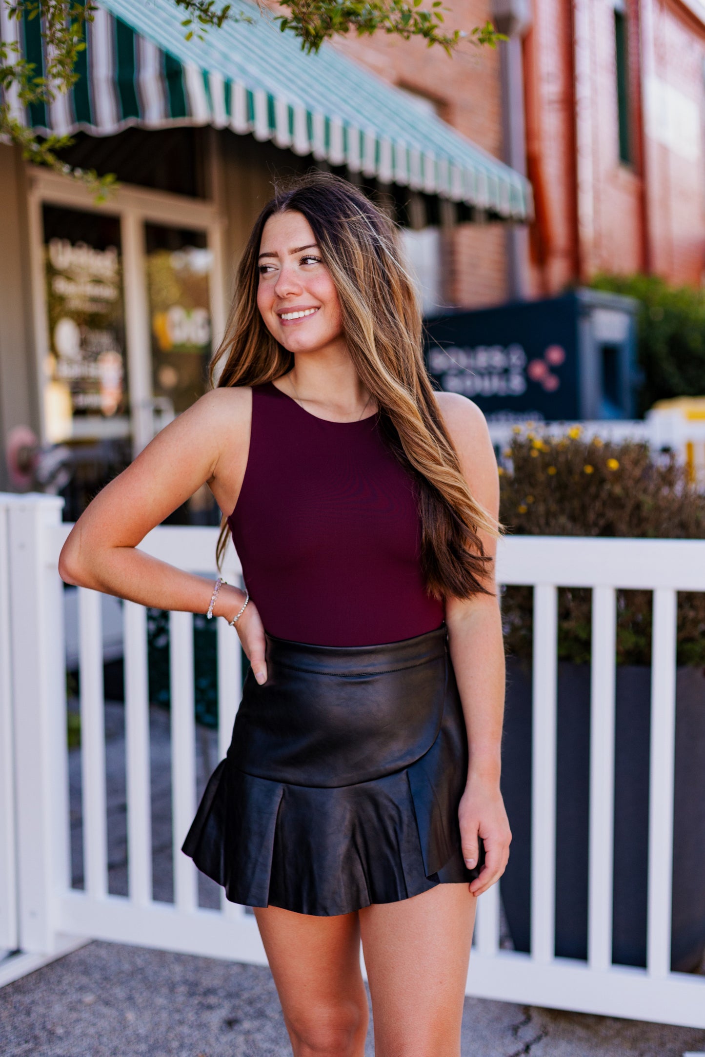 SWAY WITH ME LEATHER SKORT