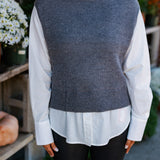 TWOFER SWEATER / GREY