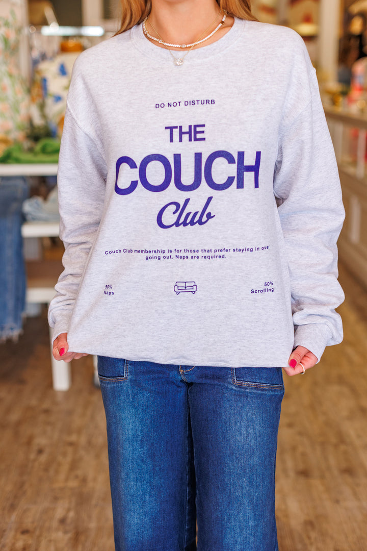 THE COUCH CLUB SWEATSHIRT- ASH GREY