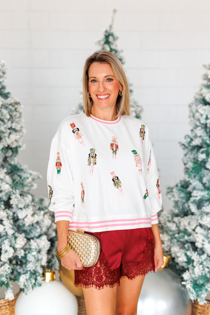 SEQUIN NUTCRACKERS SWEATSHIRT
