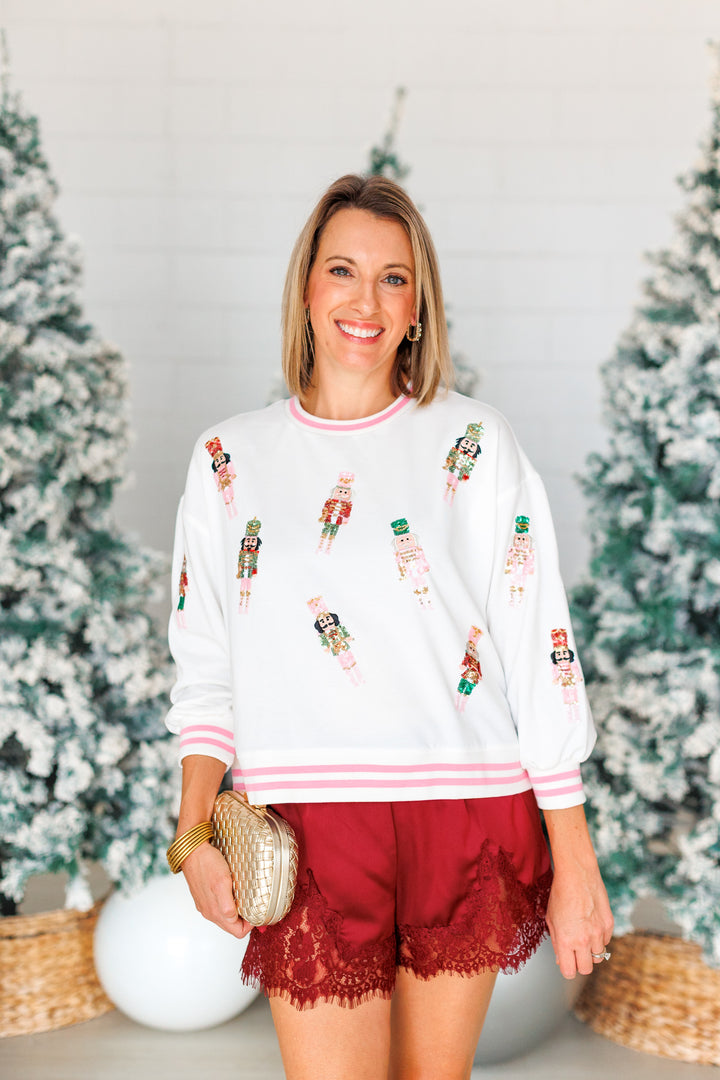 SEQUIN NUTCRACKERS SWEATSHIRT