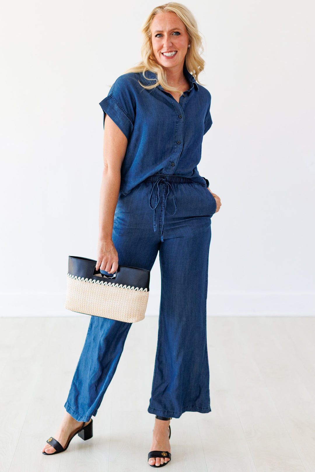 NAVY DARLING JUMPSUIT