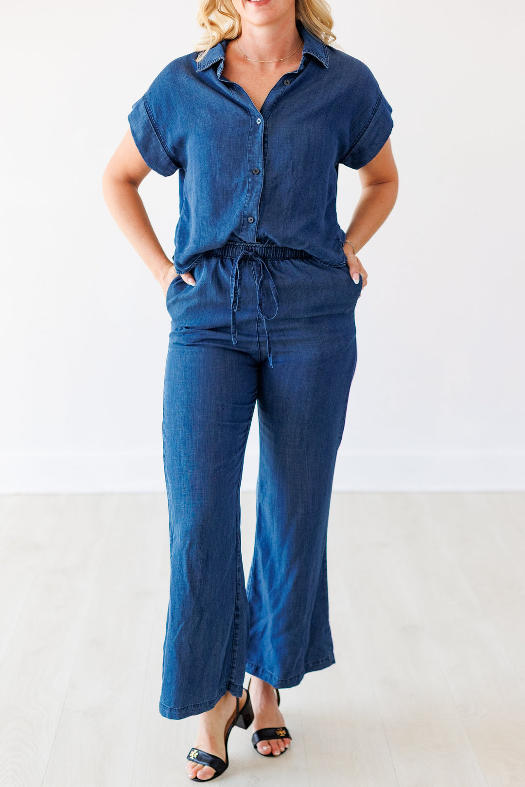 NAVY DARLING JUMPSUIT