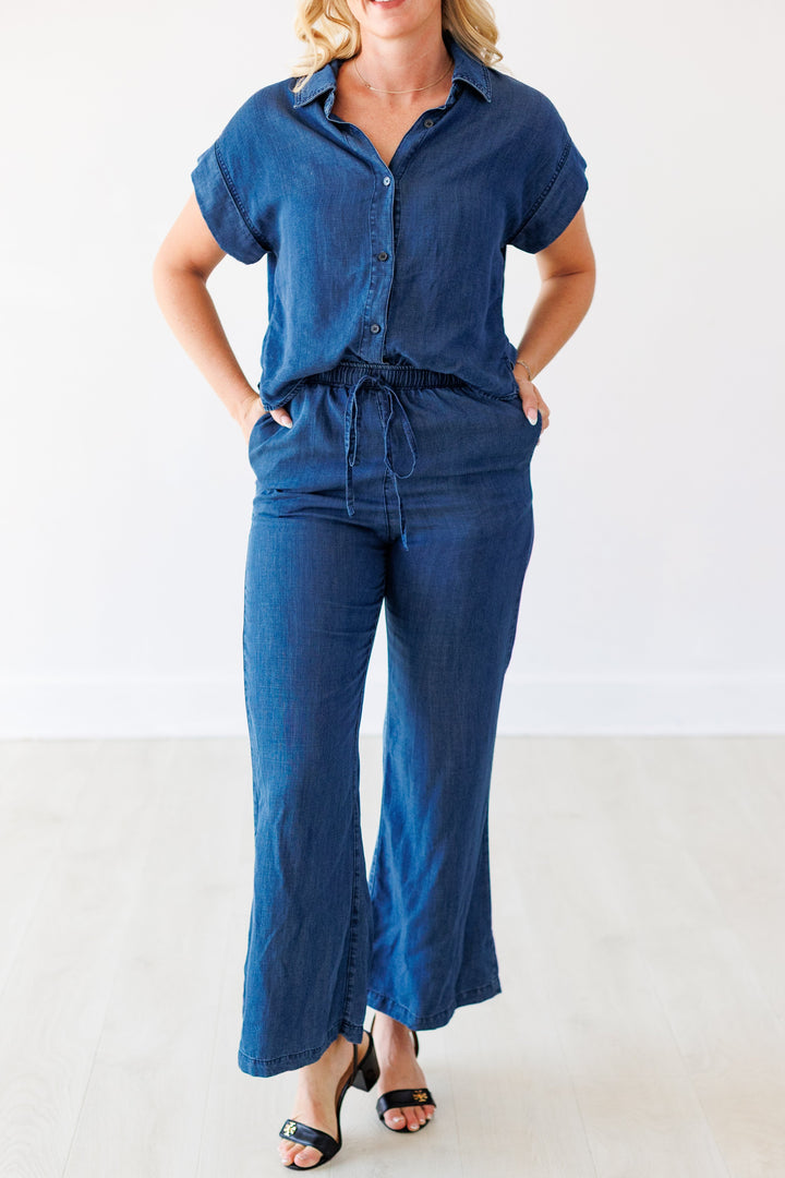 NAVY DARLING JUMPSUIT