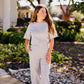 BUBBLE PEARL DETAIL KNIT PANT