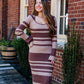 GIMME A SPIN STRIPE SWEATER DRESS