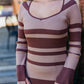 GIMME A SPIN STRIPE SWEATER DRESS