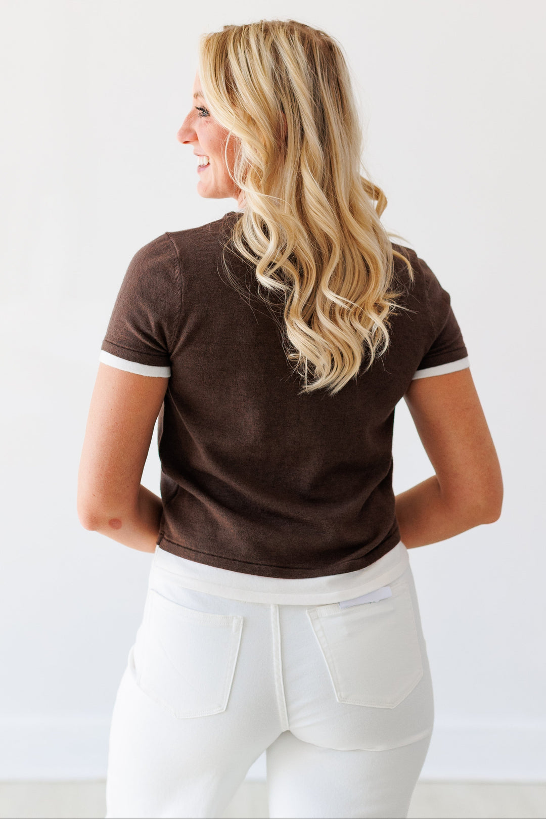 DOUBLE LAYER TOP - COCOA BROWN
