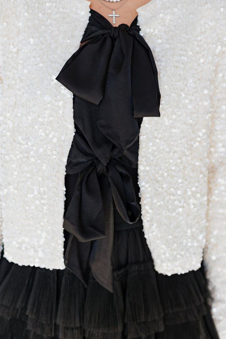 LIKE A LADY CREAM SEQUIN JACKET