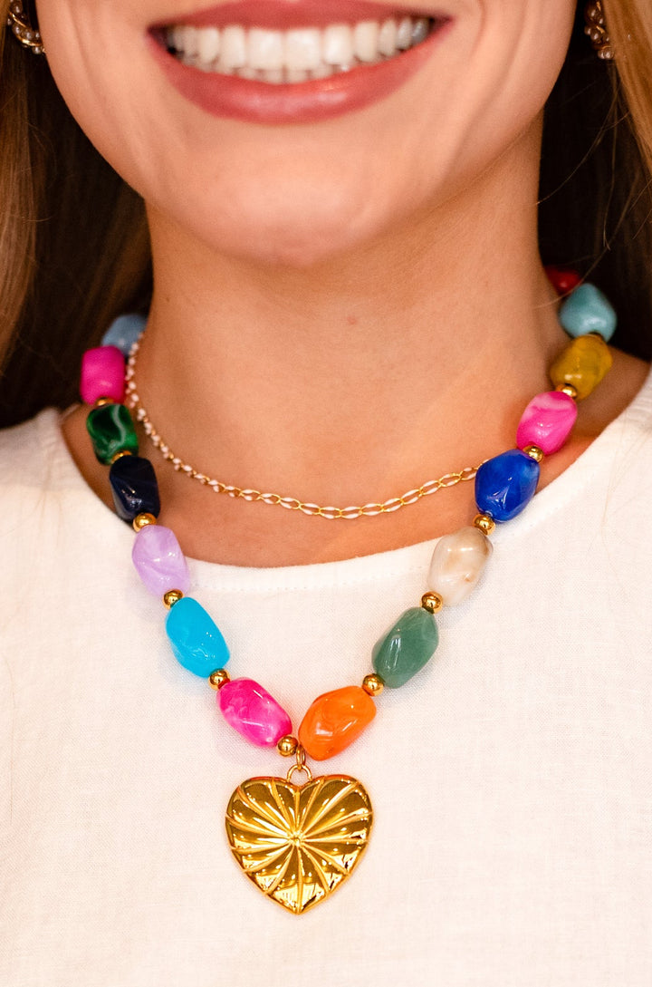 BELJOY: COLOR LOVER HEART NECKLACE