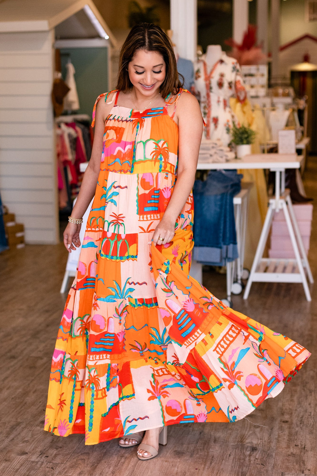 HAWAIIAN ORANGE MAXI DRESS – The Palm Tree Boutique HAWAIIAN ORANGE MAXI DRESS – The Palm Tree Boutique