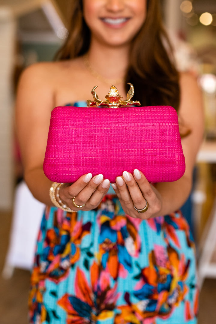 SHIRALEAH: HOT PINK ULA CLUTCH
