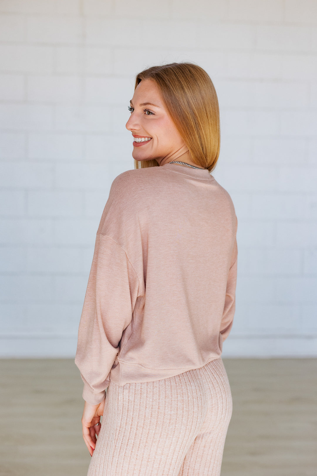 Z SUPPLY: "CHAMPAGNE IS ALWAYS A GOOD IDEA" LONGSLEEVE TOP