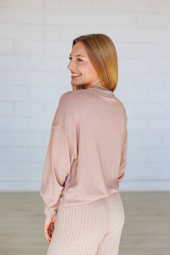 Z SUPPLY: "CHAMPAGNE IS ALWAYS A GOOD IDEA" LONGSLEEVE TOP