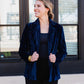 AMELIA CRINKLE VELVET BLAZER MOONLIGHT BLUE
