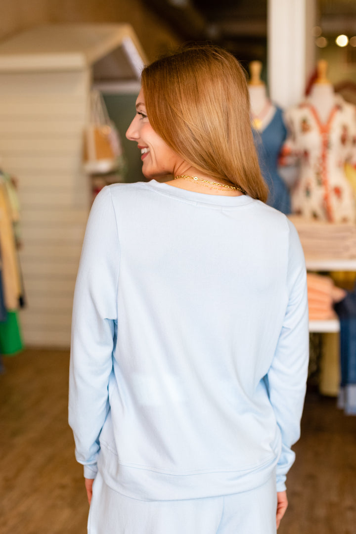 CARLY LOUNGE SHORT SET- BLUE