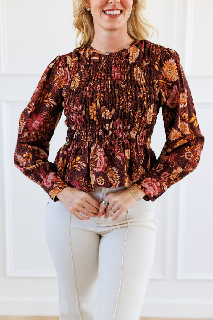 FLORAL SMOCK TOP