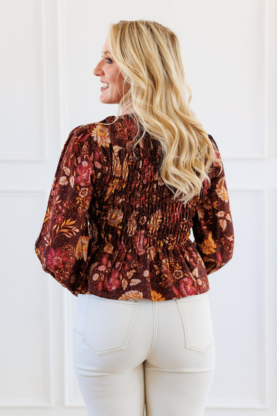 FLORAL SMOCK TOP