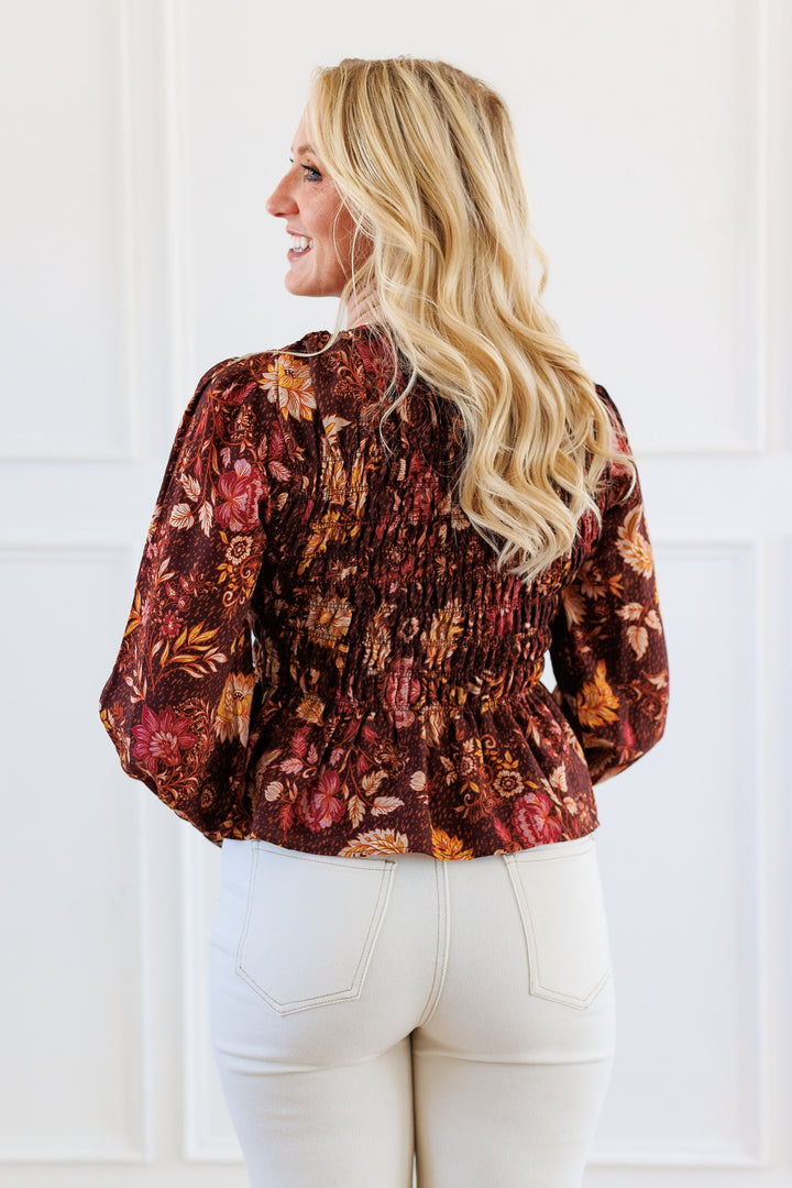 FLORAL SMOCK TOP