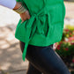 SIDE TIE PUFFER VEST / KELLY GREEN