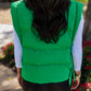 SIDE TIE PUFFER VEST / KELLY GREEN