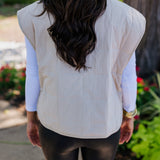 LUCY QUILTED VEST / CREAM