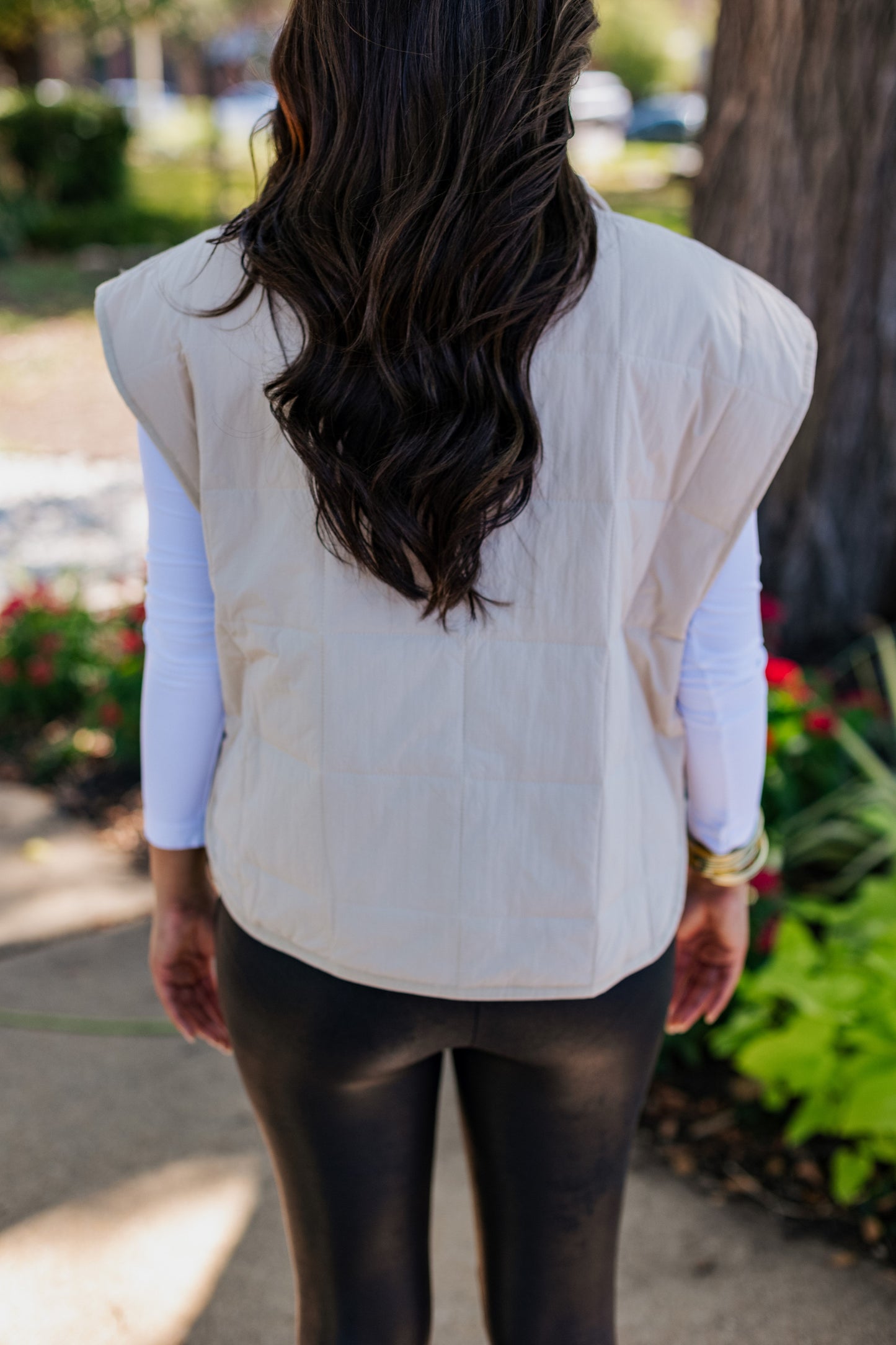 LUCY QUILTED VEST / CREAM