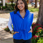 QUILTED VEST / ROYAL BLUE