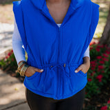 QUILTED VEST / ROYAL BLUE