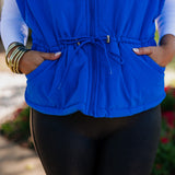 QUILTED VEST / ROYAL BLUE