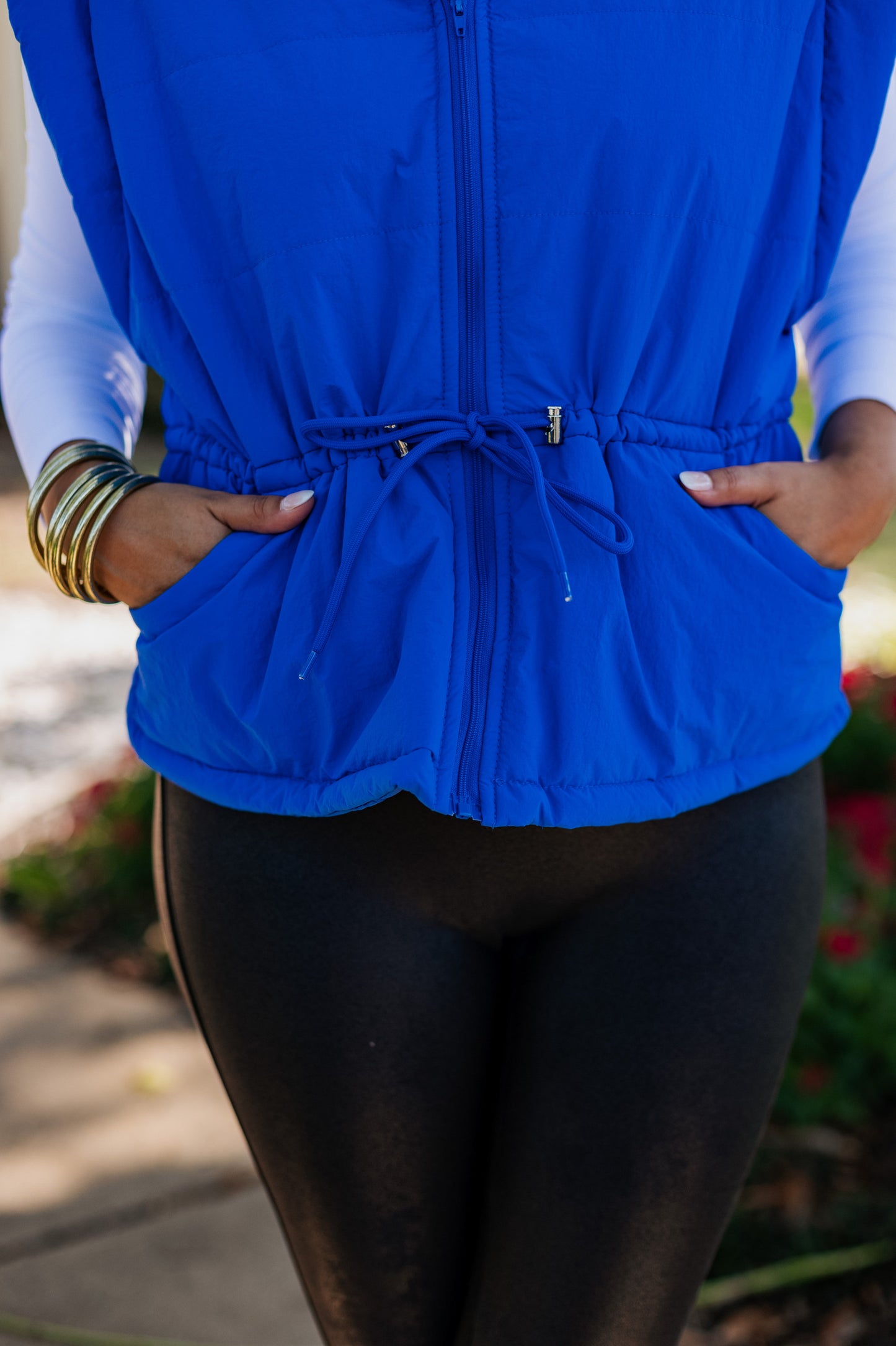 QUILTED VEST / ROYAL BLUE