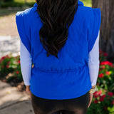 QUILTED VEST / ROYAL BLUE