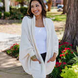 SHAWL COLLAR CARDIGAN / CREAM