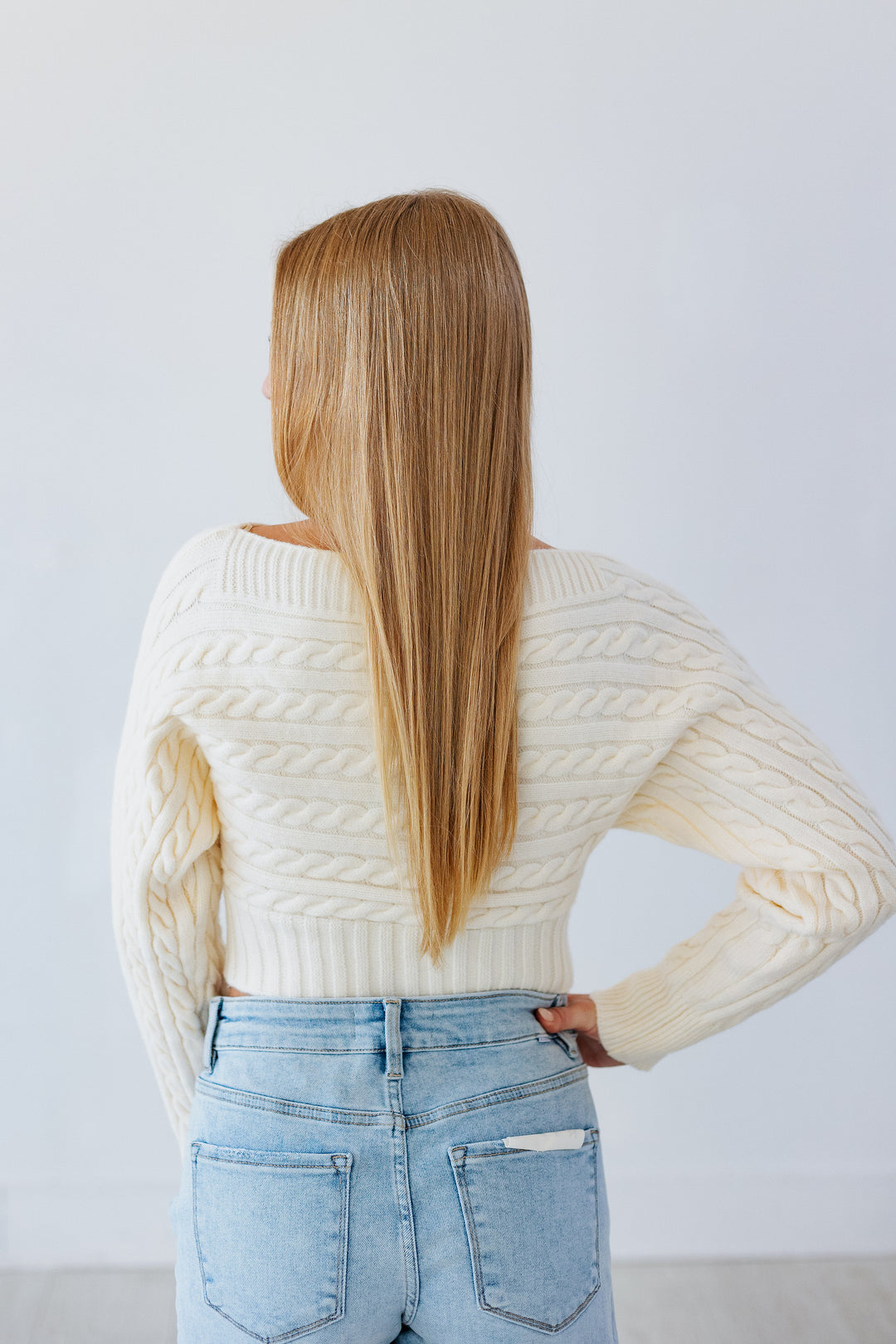 SAMANTHA IVORY BUTTON DOWN SWEATER
