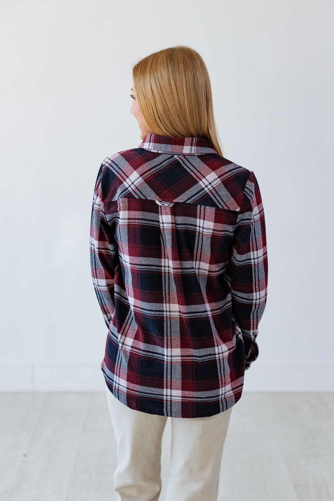 THREAD & SUPPLY: CASSIAN BUTTON UP SHIRT- RUBY PLAID