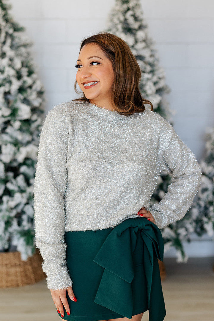 Z SUPPLY: TINSLETOWN BOYFRIEND SWEATER- SILVER