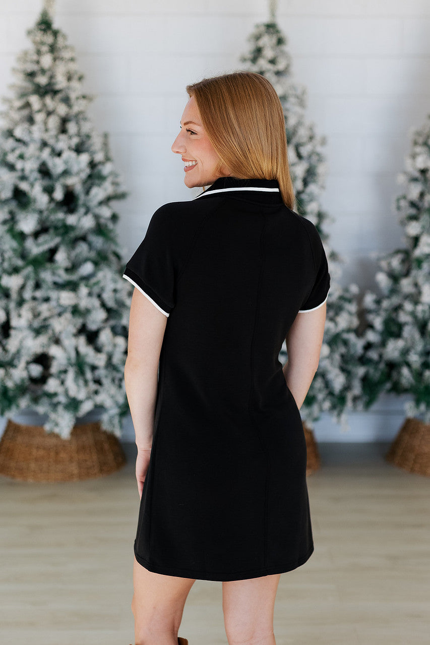 BLACK MODAL MINI DRESS