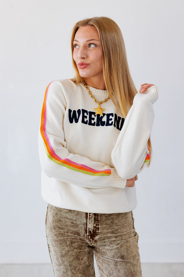 WEEKEND COLOR STRIPED SWEATER