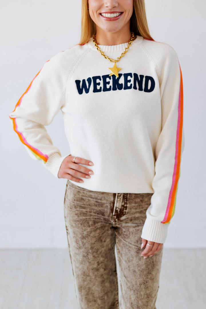 WEEKEND COLOR STRIPED SWEATER
