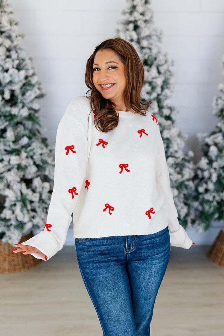 Z SUPPLY: TIE THE RIBBON SWEATER- WARM WHITE