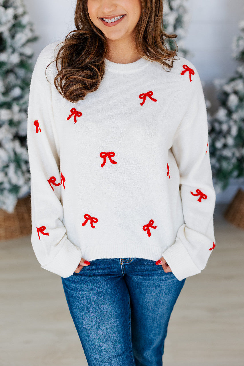 Z SUPPLY: TIE THE RIBBON SWEATER- WARM WHITE