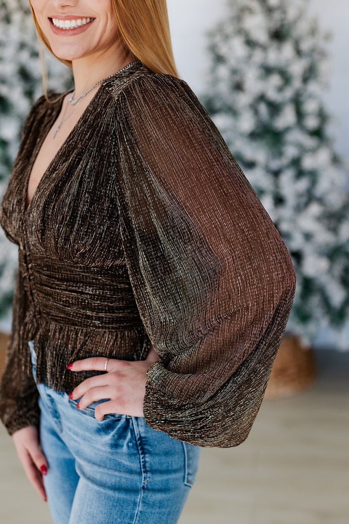 GOLDIE SHIMMER LONGSLEEVE TOP