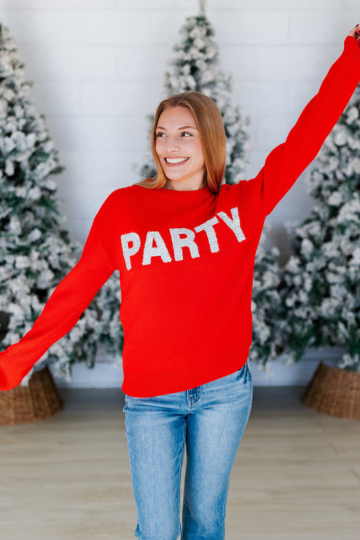 HERE TO PARTY! SWEATER