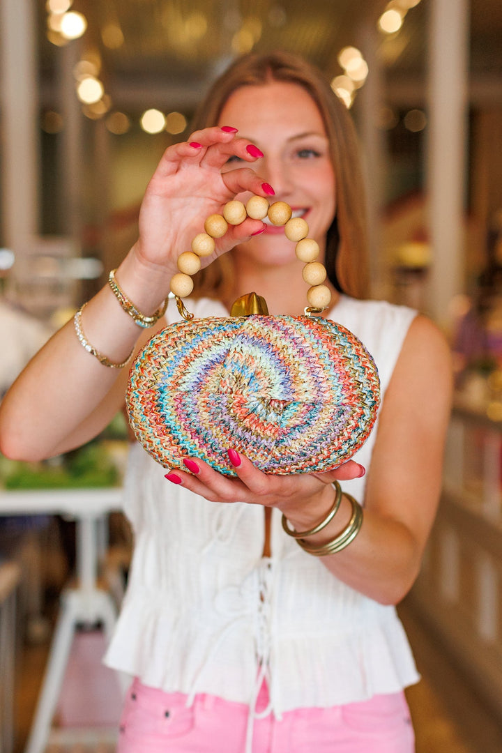 CERDENA CLUTCH BAG- PASTEL RAINBOWS