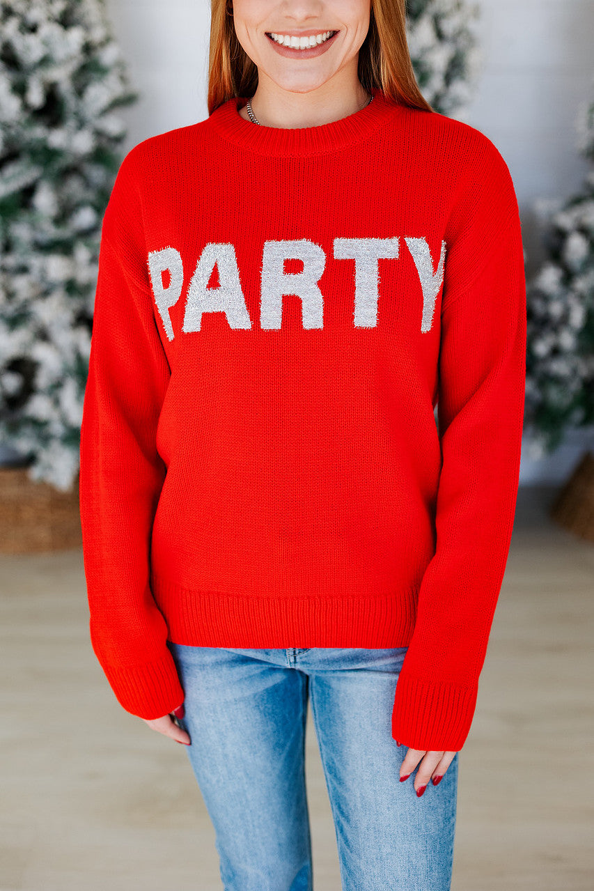 HERE TO PARTY! SWEATER